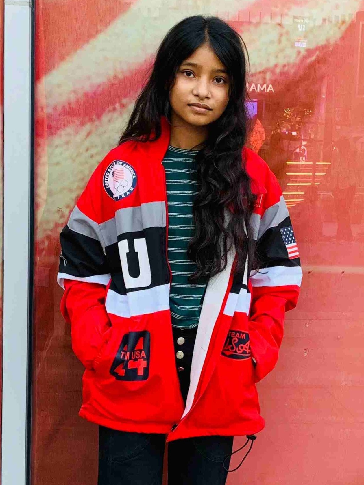 USA Racing Jacket Red