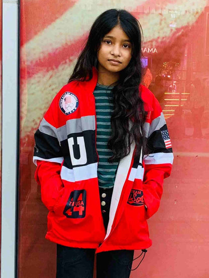 USA Racing Jacket Red