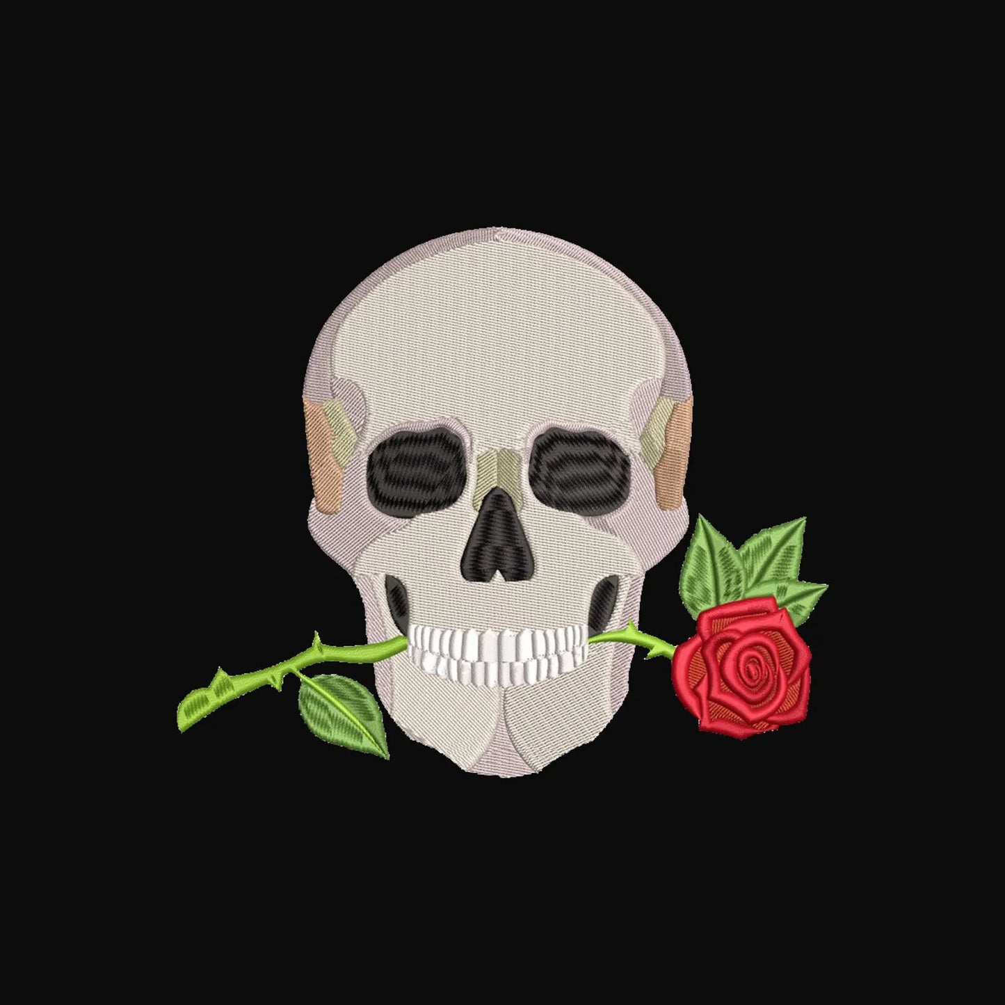 SkullRose Embroidery Tee